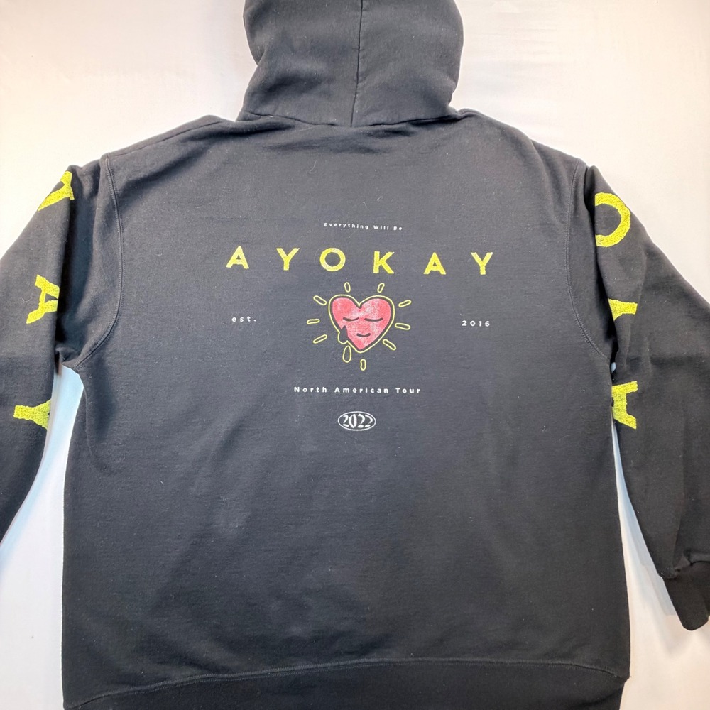 A YOKAY North American Tour 2022 Hoodie Champion Black Graphic Pullover‎ 2XL